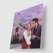 パリホリデイ スクエア壁時計 (傾斜)