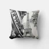 パリホームデコールインブラックアンドホワイト クッション (正面)