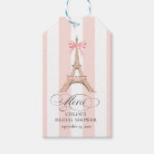 パリボウエッフェルタワーメルシブライダルシャワー ギフトタグ (正面)
