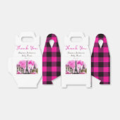 パリボンジュールベフランスのブピンクブラックベビーシャワー フェイバーボックス (折り畳みなし)