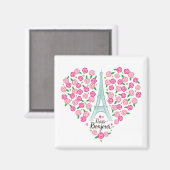 パリボンジュール |フローラハート マグネット (正面/裏面)