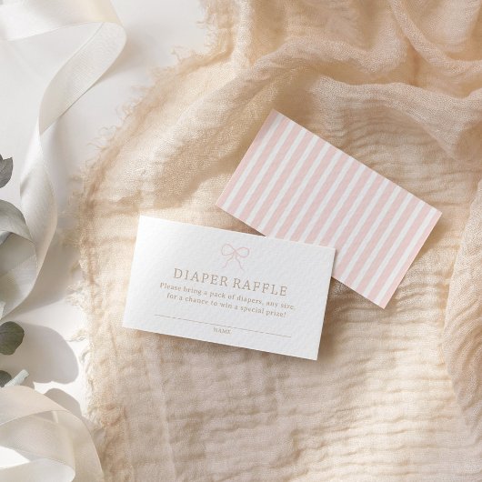 パリボーフランスのベビーシャワーおむつラッフルチケット エンクロージャーカード