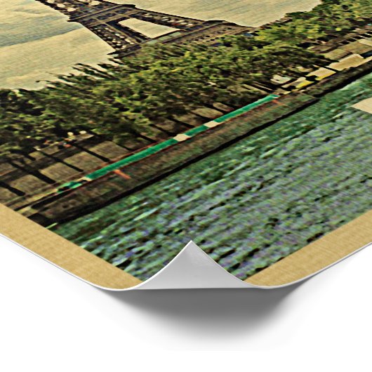 パリポスターヴィンテージ旅行エッフェルタワーフランス ポスター (角)