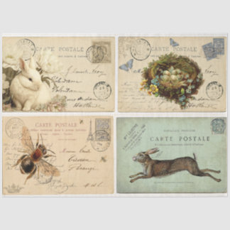 パリポストカードティッシュペーパー 薄葉紙