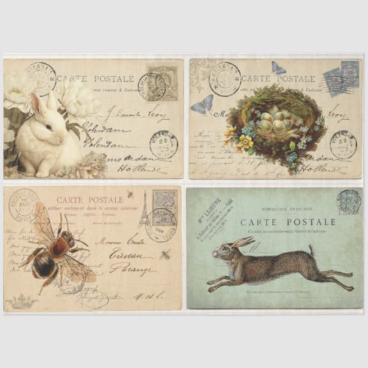 パリポストカードティッシュペーパー 薄葉紙 (正面)