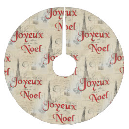 パリポストカーフランスのドクリスマスツリースカート ブラッシュドポリエステルツリースカート