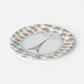 パリマカカラフルロンエッフェルタワーモノグラム  ペーパープレート (アングル)