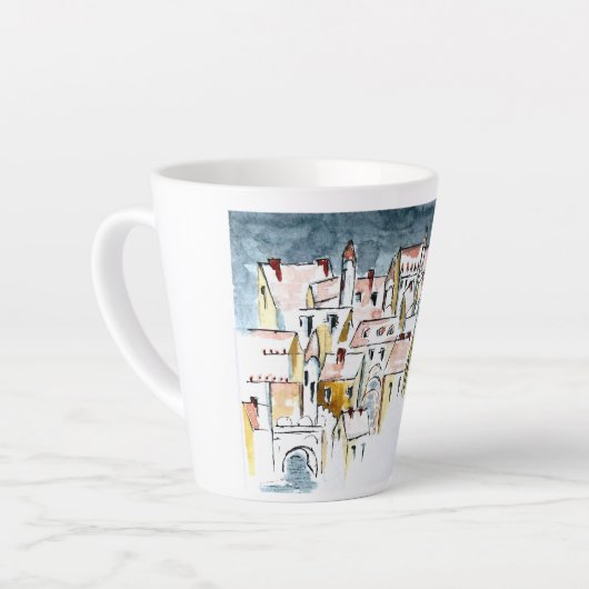 パリマグカップの屋根の上 カフェラテマグ (左アングル)