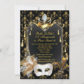 パリマスカレードバースデーパーティ招待状 招待状 (裏面)