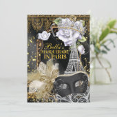 パリマスカレードバースデーパーティ招待状 招待状 (スタンド正面)