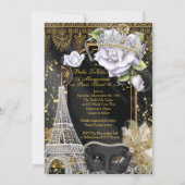 パリマスカレードバースデーパーティ招待状 招待状 (裏面)