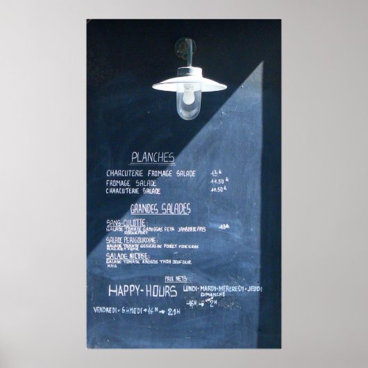 パリメニュー ポスター (正面)