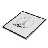 パリモダンスタイリッシュシティ白黒 タイル (側面)