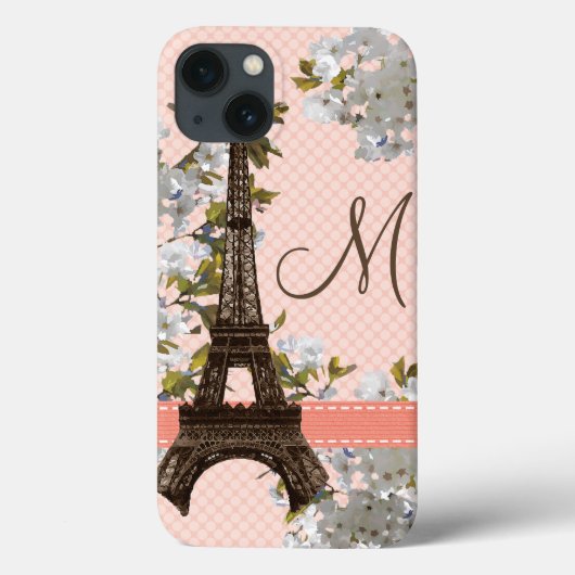 パリモノグラムのエッフェル塔 Case-Mate iPhoneケース (裏面)