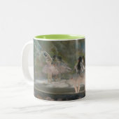 パリモペラでバレエ – Edgar Degas ツートーンマグカップ (正面左)