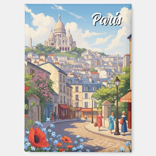 パリモンマルトルポストカード マグネット (正面)