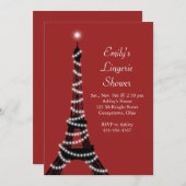 パリライツランジェリーシャワー招待状 招待状 (正面/裏面)