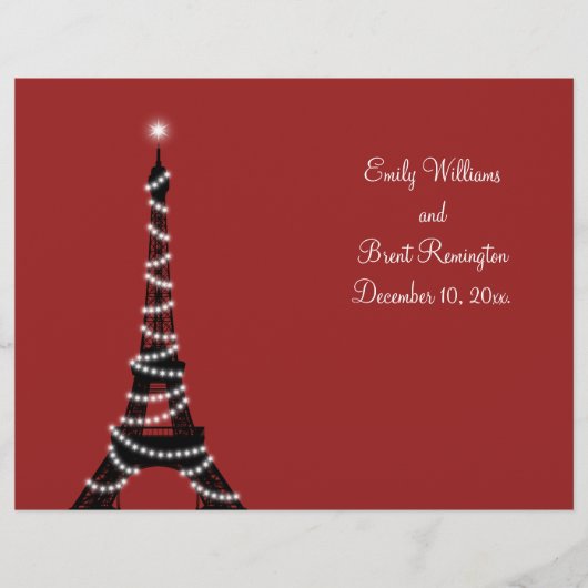 パリライツ結婚式 プログラム (正面)