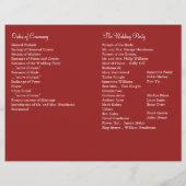 パリライツ結婚式 プログラム (裏面)