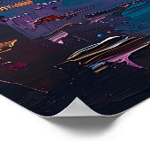 パリライトアットデュスクロマンティック夕べアート ポスター (角)