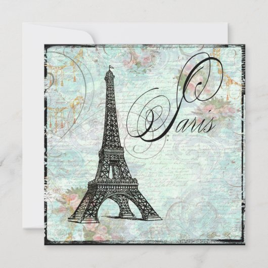 パリラツアーエッフェルエッフェルタワー招待状 招待状 (正面)