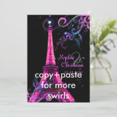 パリラヌイトエッフェルタワー結婚式招待状 招待状 (スタンド正面)