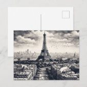 パリランドマークブラック&ホワイト ポストカード (正面/裏面)