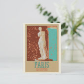 パリルーヴル美術館イラストレーションフランスポストカード ポストカード (スタンド正面)