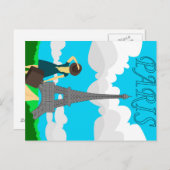 パリレトロスタイルデザイン ポストカード (正面/裏面)