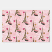 パリロマンスフランスのスタイル ラッピングペーパーシート (正面)