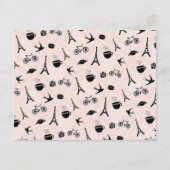 パリロマンスブライダルシャワーデイトナイトカード アドバイスカード (裏面)