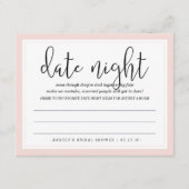 パリロマンスブライダルシャワーデイトナイトカード アドバイスカード (正面)