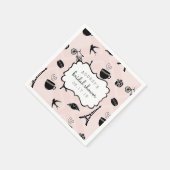 パリロマンスブライダルシャワー スタンダードカクテルナプキン (角)