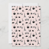 パリロマンスランジェリーシャワー招待状 招待状 (裏面)