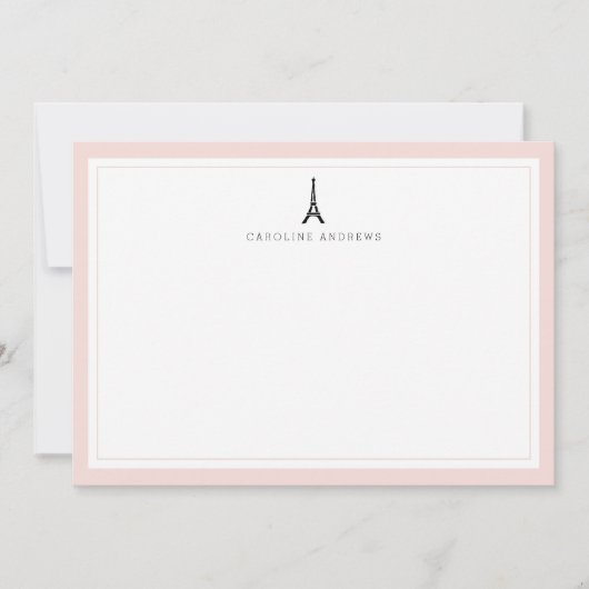 パリロマンス |ひなパーソナライズされた形フラットカード ノートカード (正面)