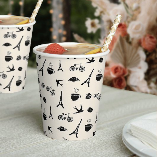 パリロマンス |エッフェルタワーパターン 紙コップ