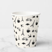 パリロマンス |エッフェルタワーパターン 紙コップ (正面)