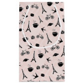 パリロマンパターン(の模様が)あるス スモールペーパーバッグ (裏面)