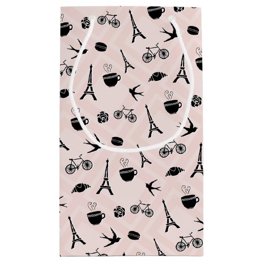 パリロマンパターン（の模様が）あるス スモールペーパーバッグ (裏面)