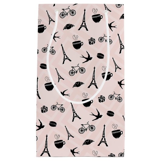 パリロマンパターン（の模様が）あるス スモールペーパーバッグ (正面)