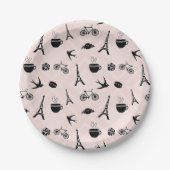 パリロマンパターン(の模様が)あるス ペーパープレート (正面)