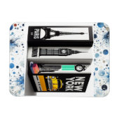 パリロンドンニューヨークブックス マグネット (横)