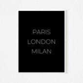 パリロンドンミランミニマリストグラフィック引用文ポスター ポスター