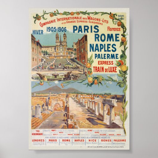 パリローマナプルヴィンテージポスター1905 ポスター (正面)