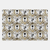 パリワインをテーマにした ラッピングペーパーシート (正面)