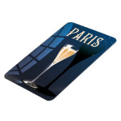 パリワイン飲料ヴィンテージスタイル旅行ポスター マグネット (左側)