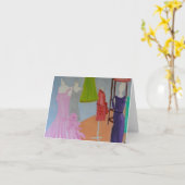 パリヴィンテージのオートクチュール カード (黄色い花)