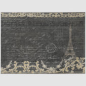 パリヴィンテージエッフェルタワーブラックスクリプトデクページ 薄葉紙 (正面)
