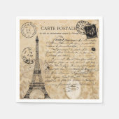 パリヴィンテージエッフェルタワー スタンダードカクテルナプキン (正面)