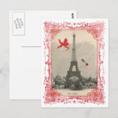 パリヴィンテージキューピッド葉書 ポストカード (正面/裏面)